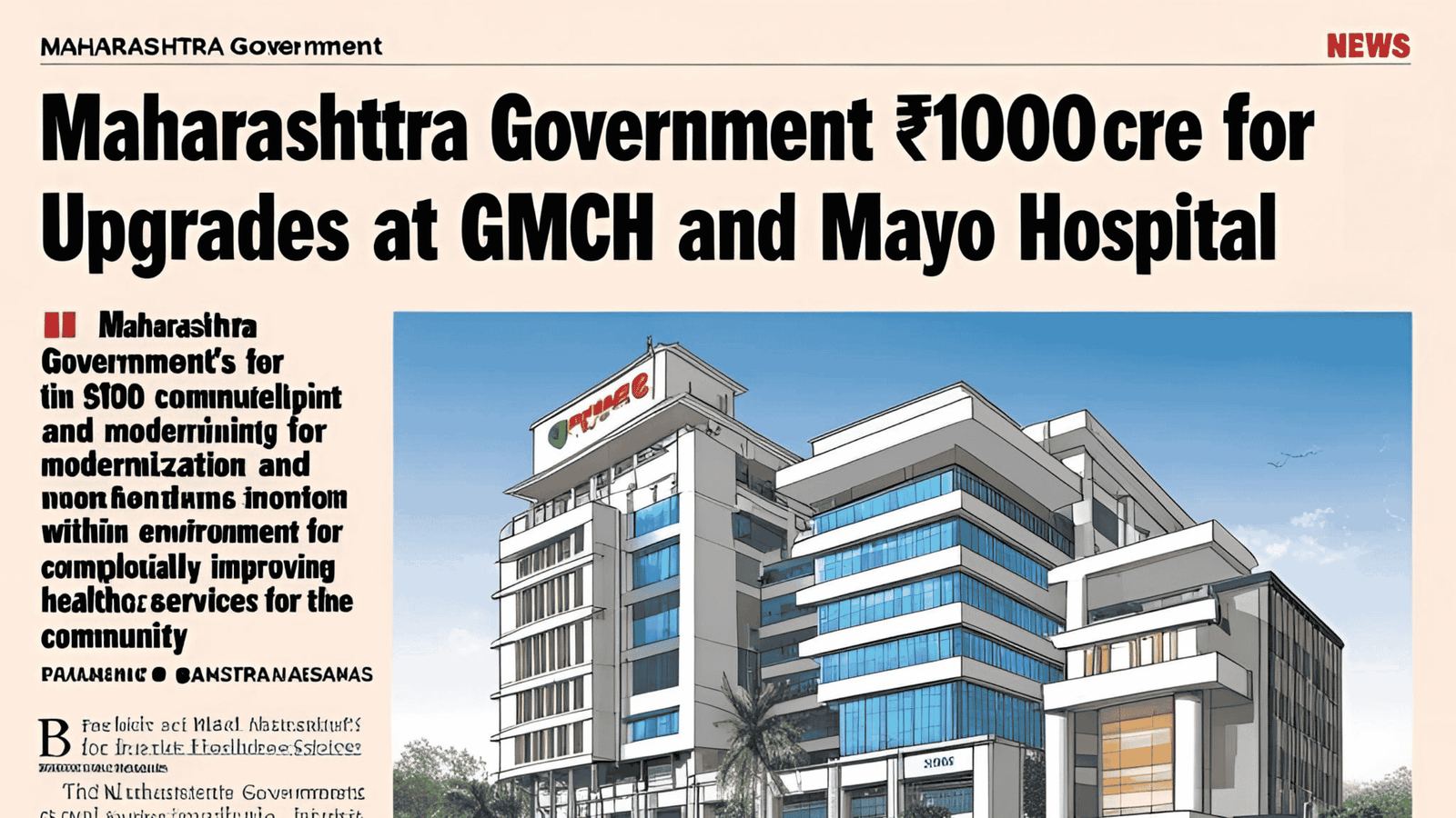Maharashtra Government Allocates ₹1000 Crore for GMCH and Mayo Hospital Upgrades, Aims to Complete Within One Year